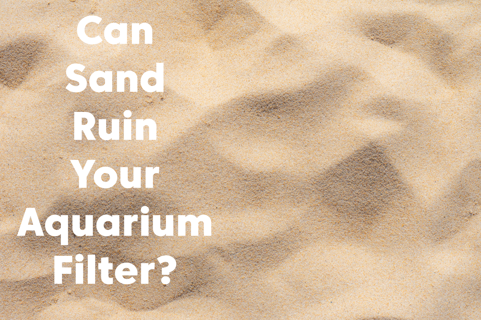 Can Sand Ruin Aquarium Filters?